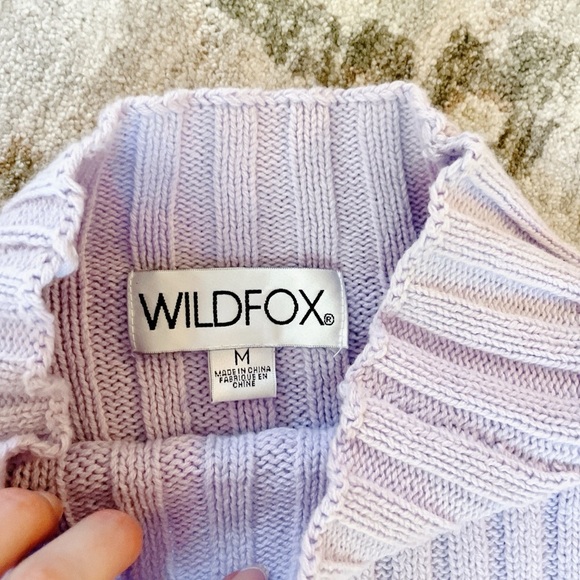 Wild fox silver and purple dipped sweater medium m - Picture 5 of 6